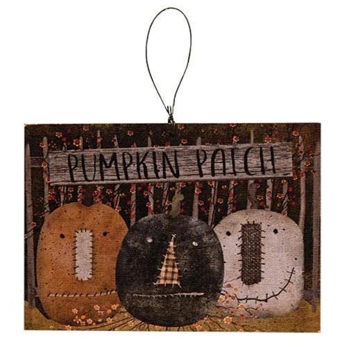 Set of 3 Primitive Pumpkin Patch Friends Ornaments - Image 4