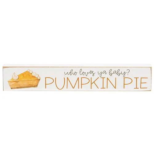 💙 Set of 3 Pumpkin Pie Thanksgiving Mini Stick Tabletop Signs - Image 5