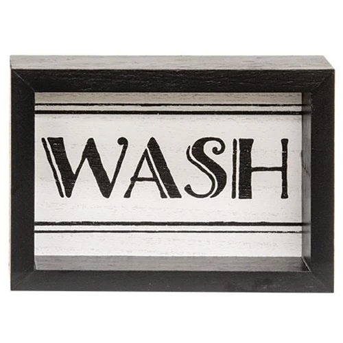 Set of 3 Relax Soak Wash Small Bathroom Box Signs - Image 2