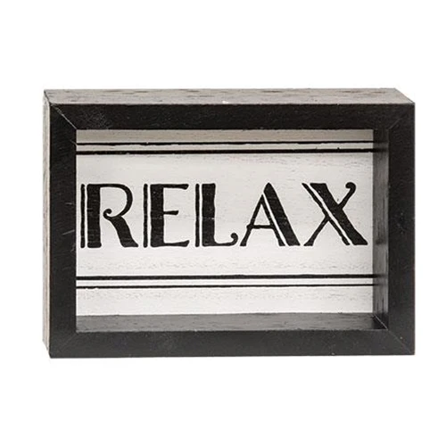 Set of 3 Relax Soak Wash Small Bathroom Box Signs - Image 3
