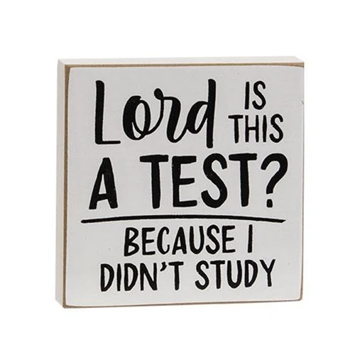 Set of 3 Religious The Struggle Is Real 4" Square Block Signs - Image 5