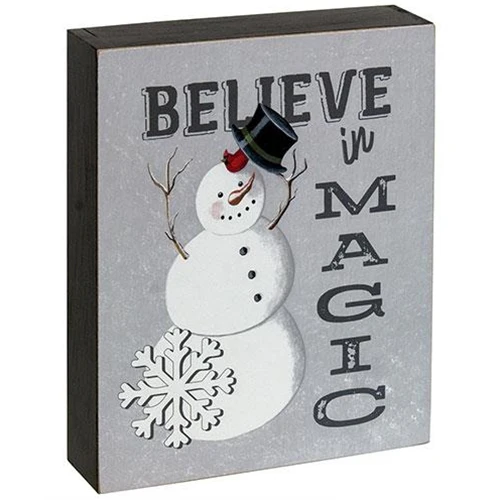 Set of 3 Snowmen Make A Friend Today 10" Box Signs - Image 3