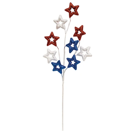 Set of 3 Sparkle Americana Star Spray - Image 2