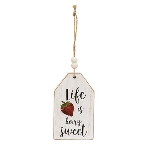 ๐ Set of 3 Summer Fruit Distressed Wooden Tag Ornaments - Image 3