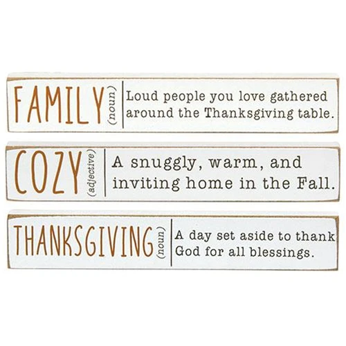 💙 Set of 3 Thanksgiving Family Cozy Mini Sticks - Image 2