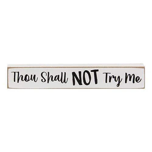Set of 3 Thou Shall Not Try Me Religious Mini Sticks - Image 2