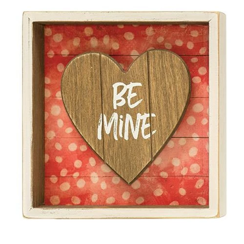 Set of 3 Valentine Shadow Box Signs 7" Square - Image 3