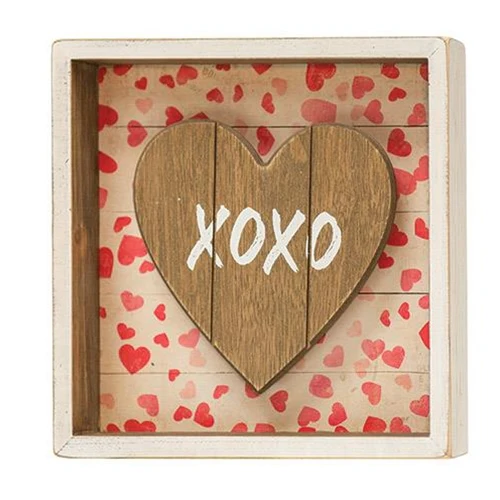 Set of 3 Valentine Shadow Box Signs 7" Square - Image 4