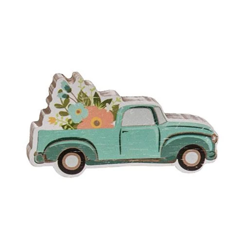 💙 Set of 3 Welcome Spring Blocks with Flower Truck - Image 3