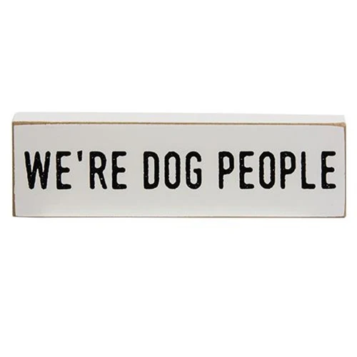 Set of 3 We're Dog People Thin Mini Block Signs - Image 3