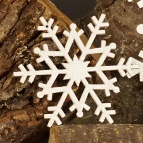 Set of 3 White Snowflake Ornament Craft and Decor Accents