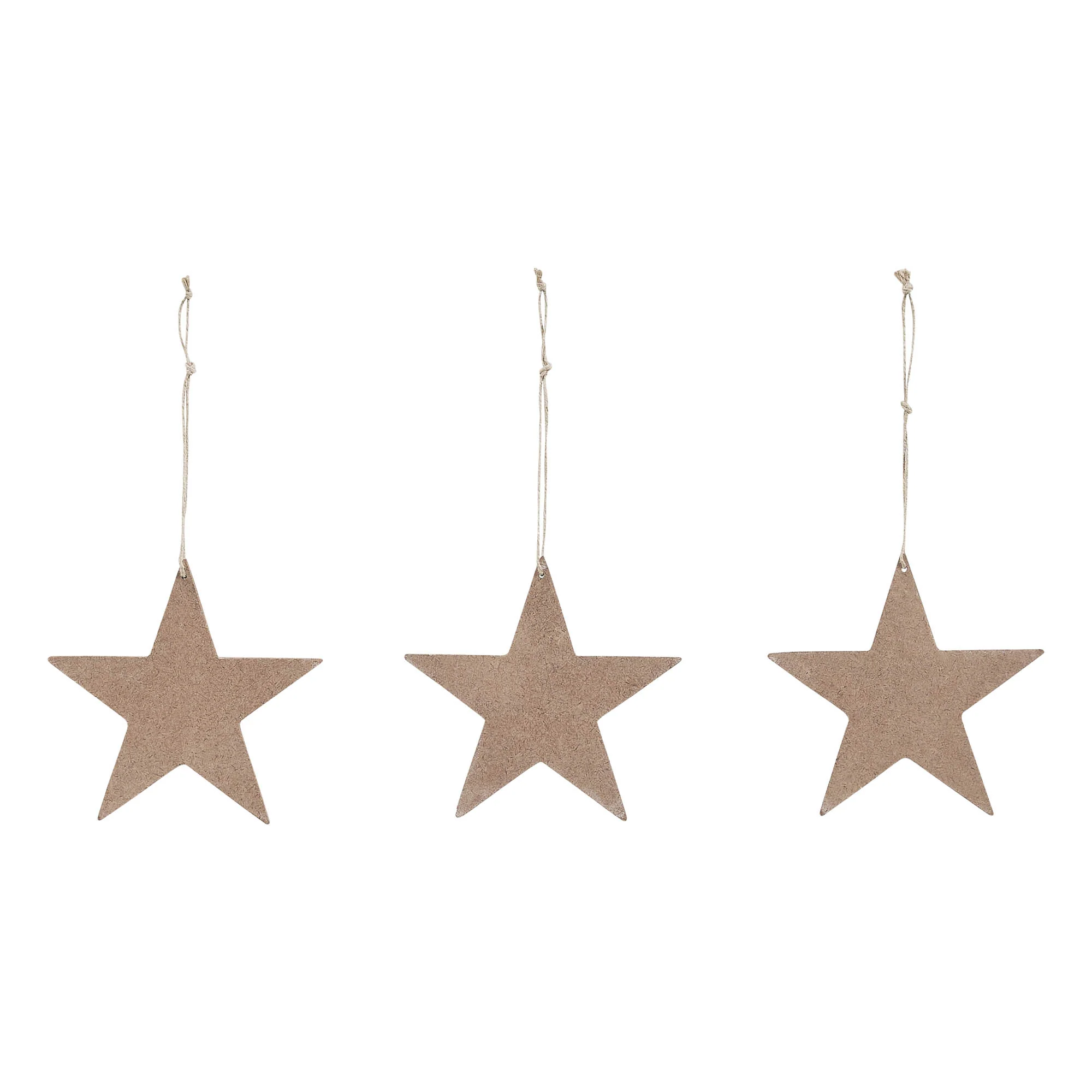 Set of 3 White Stars On Navy Star Ornaments - Image 3