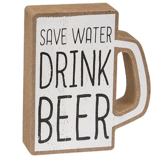 Set of 3 Wine and Beer Themed Drink Block Signs - Image 5