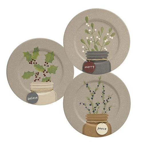 Set of 3 Winter Botanicals Mason Jar Tag Plates - Image 4