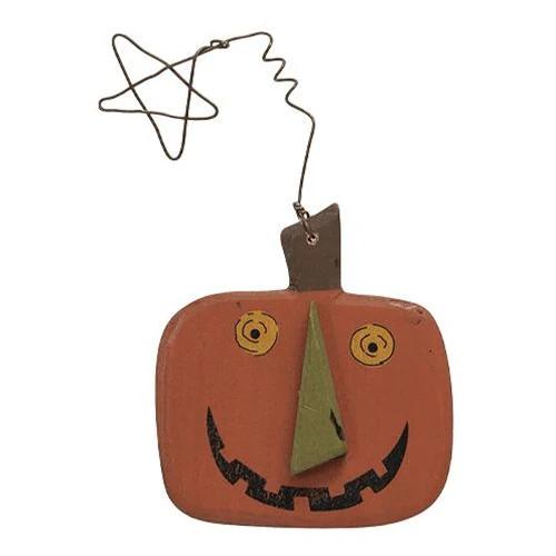 Set of 3 Wire Star Primitive Jack O Lantern Ornaments - Image 4