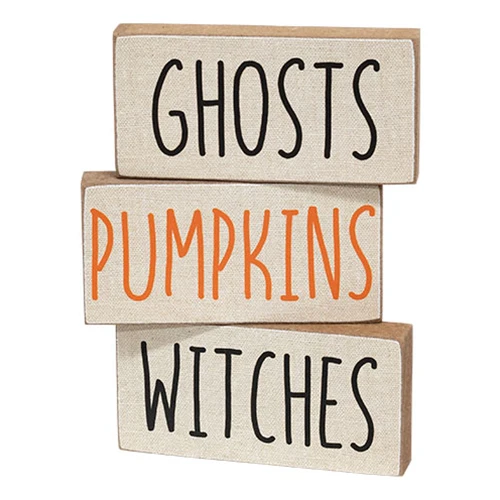 Set of 3 Witches Pumpkins Ghosts Halloween Mini Sticks - Image 5