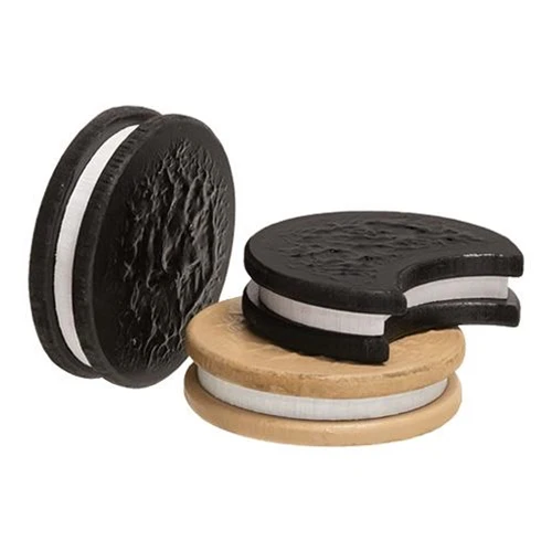 Set of 3 Wooden Cream-Filled Cookies Decor - Image 5