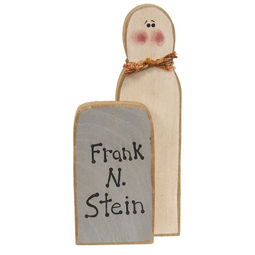 Set of 3 Wooden Ghost with Sayings Grave Stone Sitters 7.5" H - Image 5