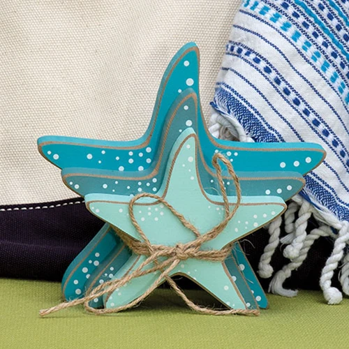 Set of 3 Wooden Starfish Sitters Bundle - Image 2