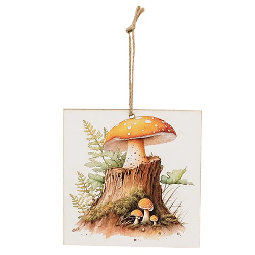 Set of 3 Woodland Mushroom Square Ornaments - Image 4