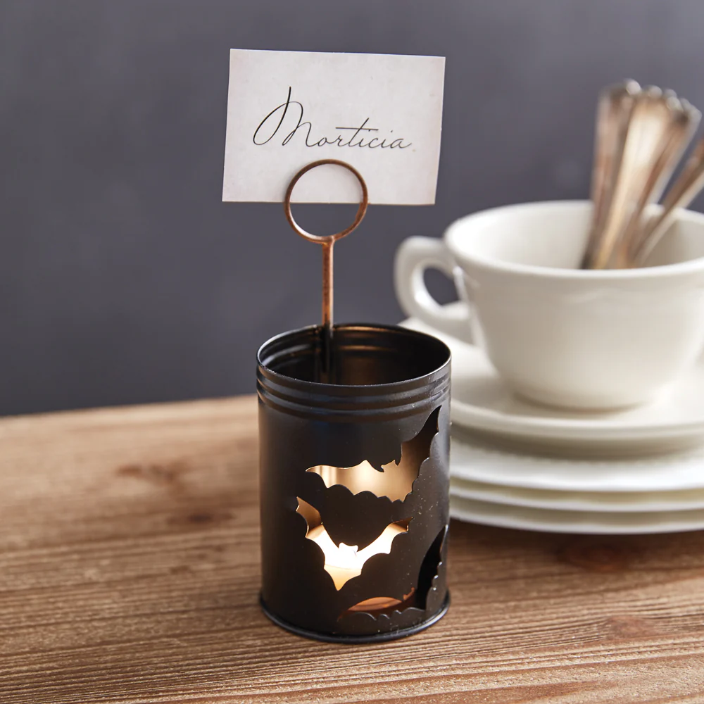 Set of 4 Bats Luminary Place Card Holder - Image 2