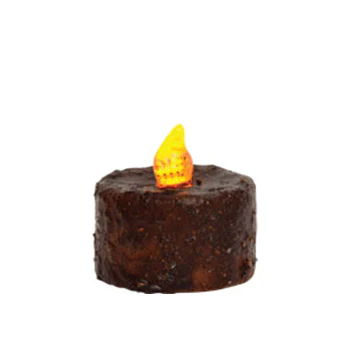 💙 Set of 4 Burnt Mustard LED Tealight Candles