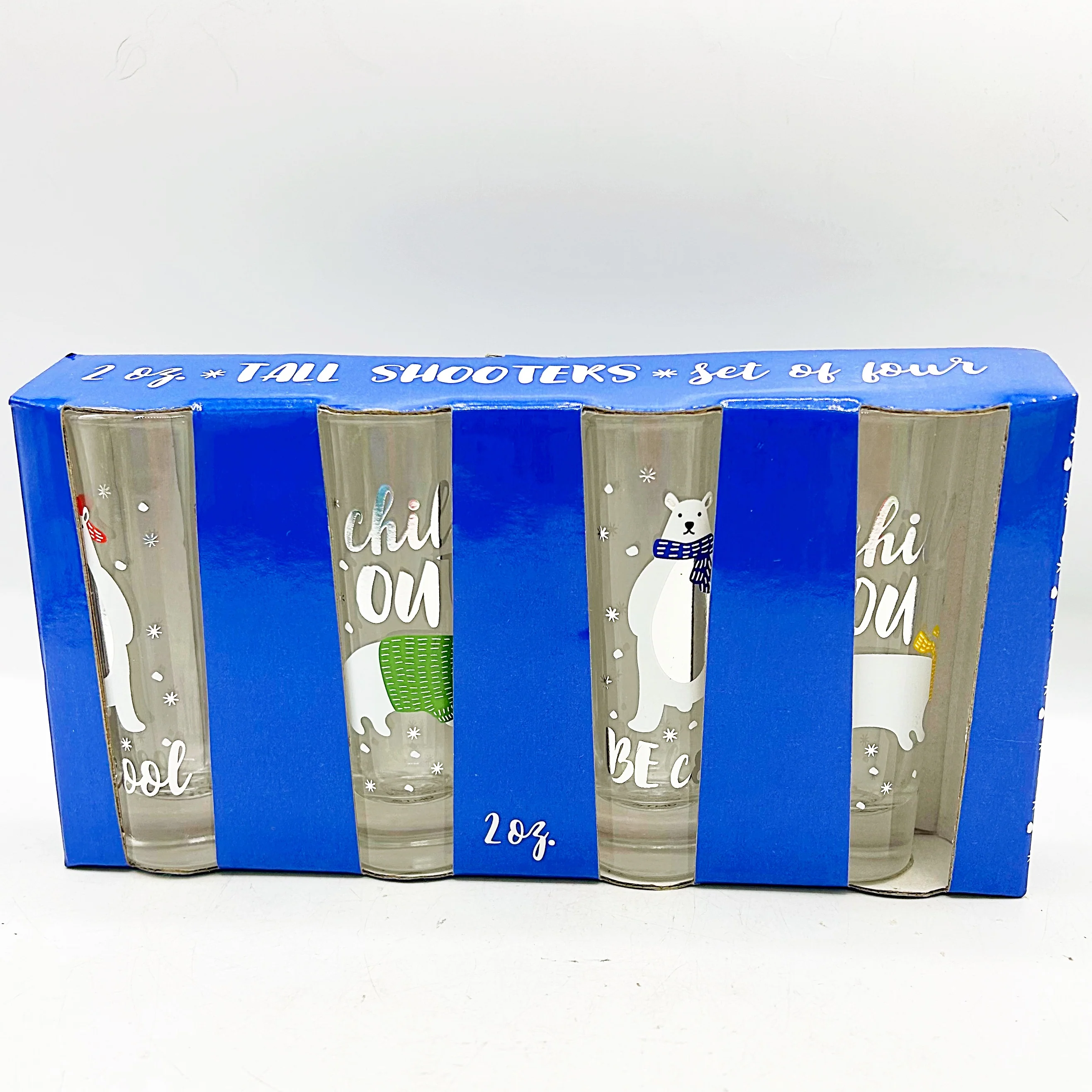 ๐ Set of 4 Christmas Polar Bear Shot Glasses TMD Holdings - Image 3