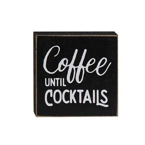 Set of 4 Coffee Themed Mini Block Signs - Image 5