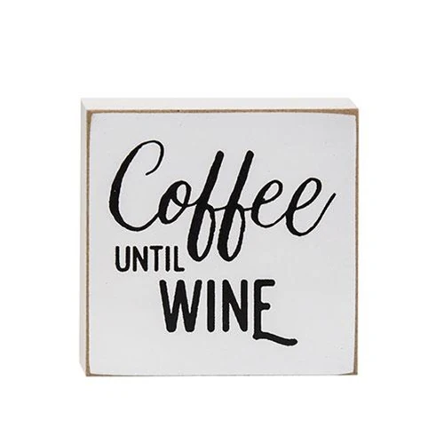 Set of 4 Coffee Themed Mini Block Signs - Image 6