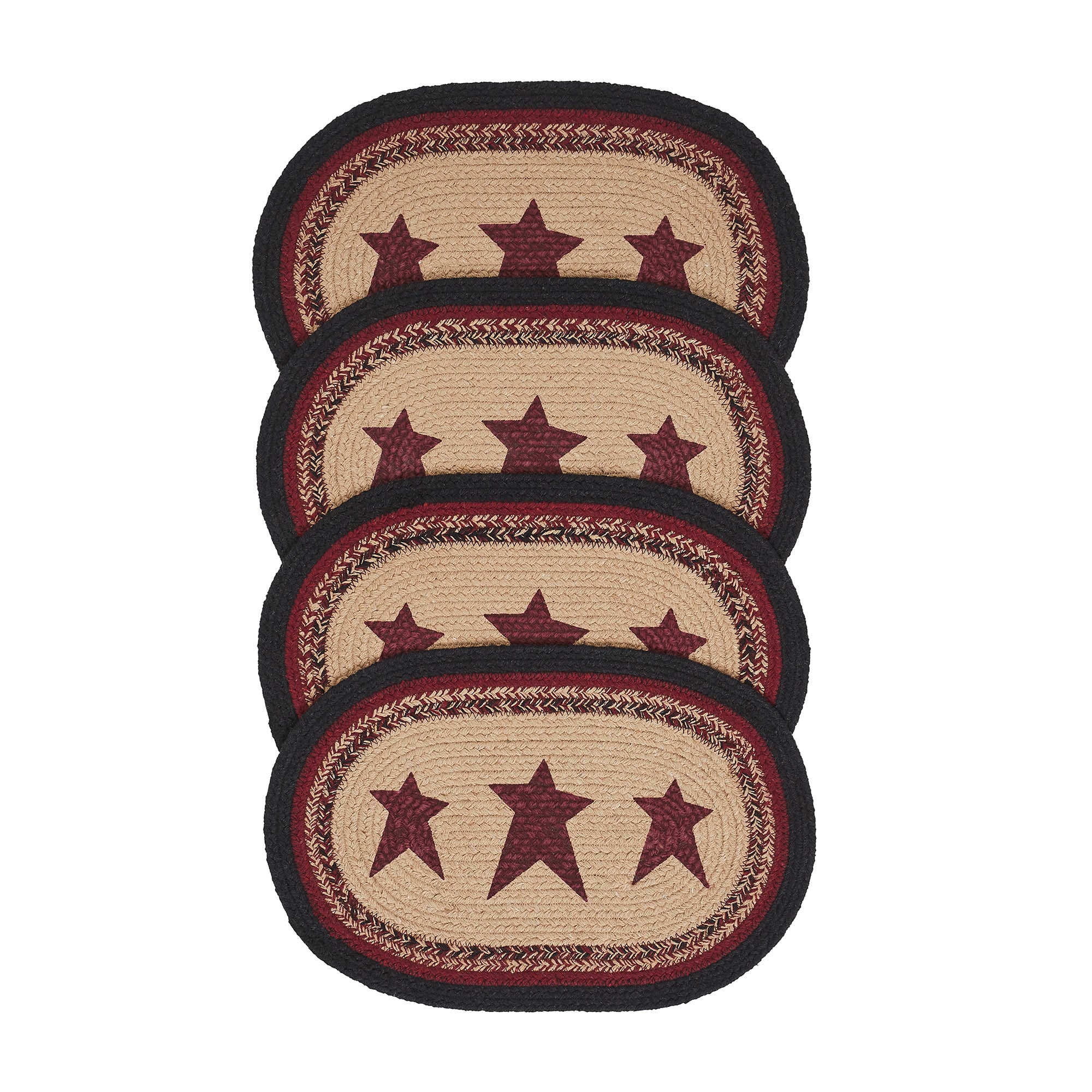 Set of 4 Connell Oval Stencil Stars Placemats - Image 4