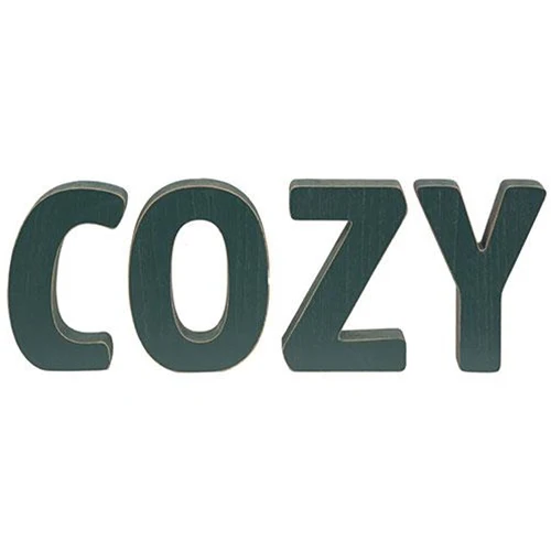 ๐ Set of 4 COZY 5" H Wooden Letters - Image 2