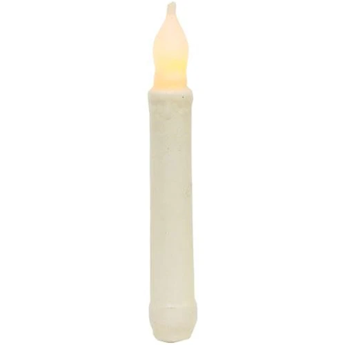 Set of 4 Creamy White Timer Taper LED Candles - Image 2