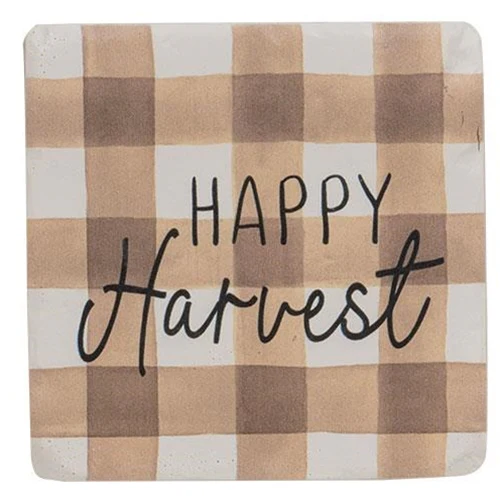 ๐ Set of 4 Fall Gingham Resin Coasters - Image 7