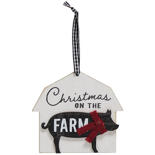 Set of 4 Farm Animal Barn Ornaments - Image 3