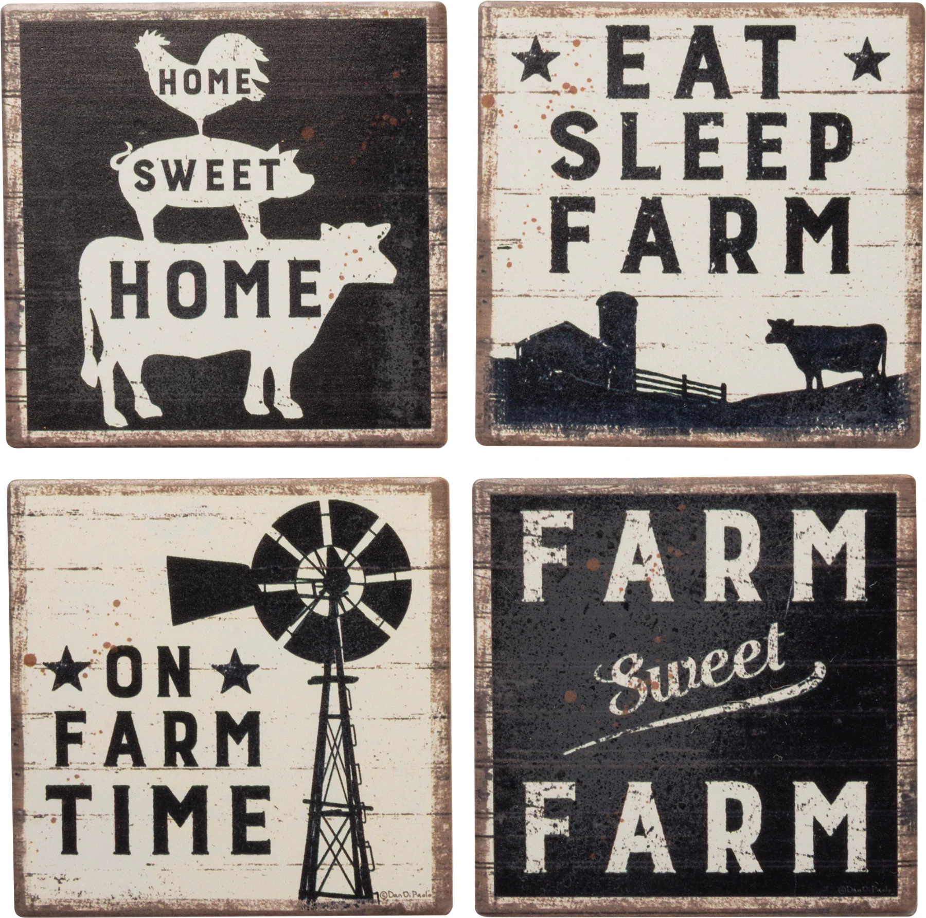 Set of 4 Farm Sweet Farm Coaster Set - Image 4