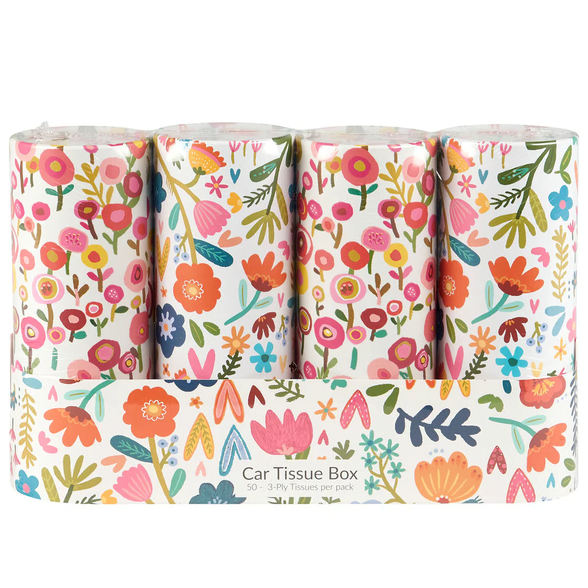 Set of 4 Floral Tissue Boxes with Tissues - Image 4