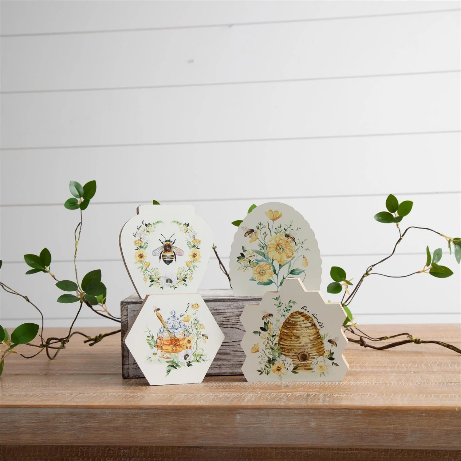 Set of 4 Honey Bee Shelf Sitters - Image 2