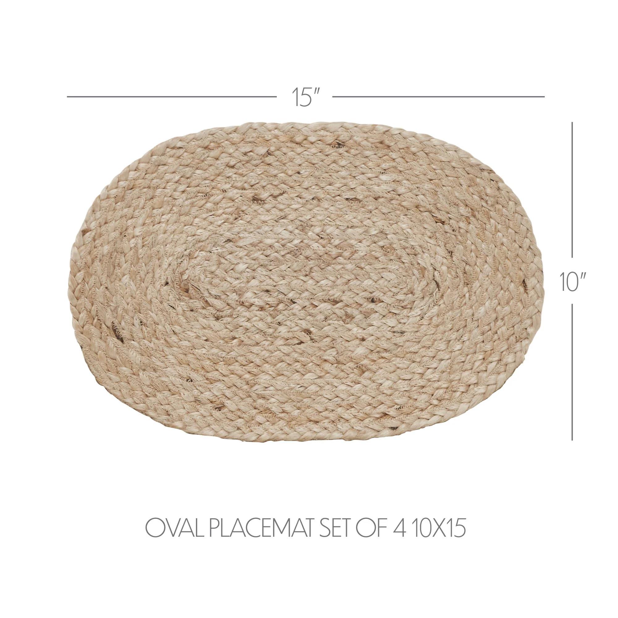 Set of 4 Natural Jute Placemats - Image 5