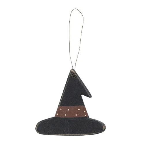 Set of 4 Primitive Wooden Halloween Ornaments - Image 4
