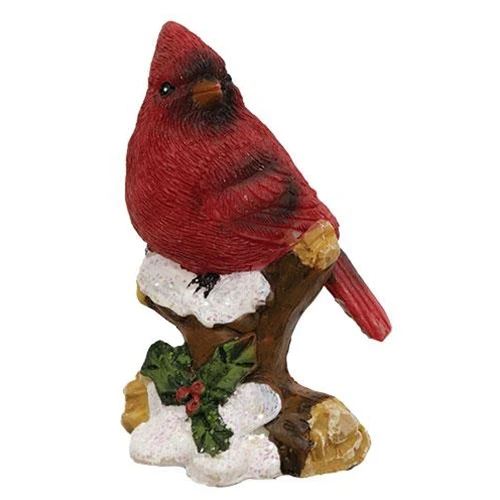π Set of 4 Snowy Cardinals on Branch Figures - Image 6