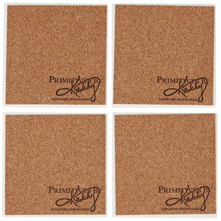 Set of 4 Winter Animal Family Coaster Set - Image 4