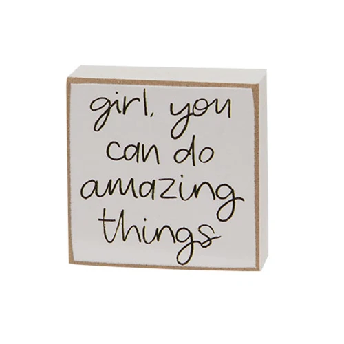 Set of 4 You're The Good Things Mini Square Blocks - Image 5