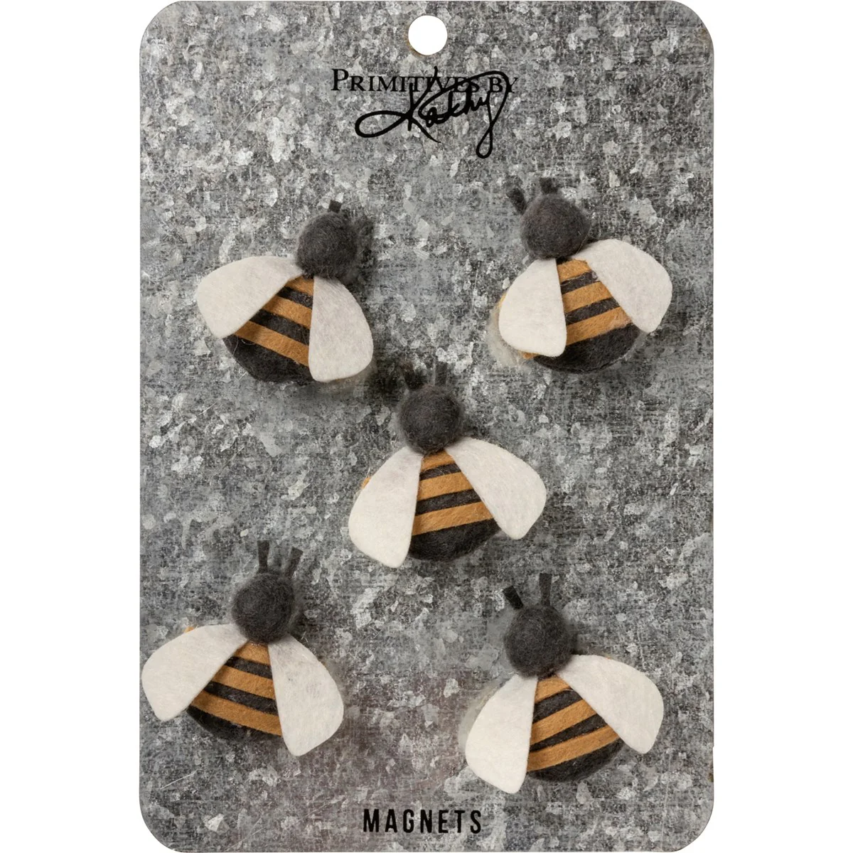 ๐ Set of 5 Felted Bees Magnets