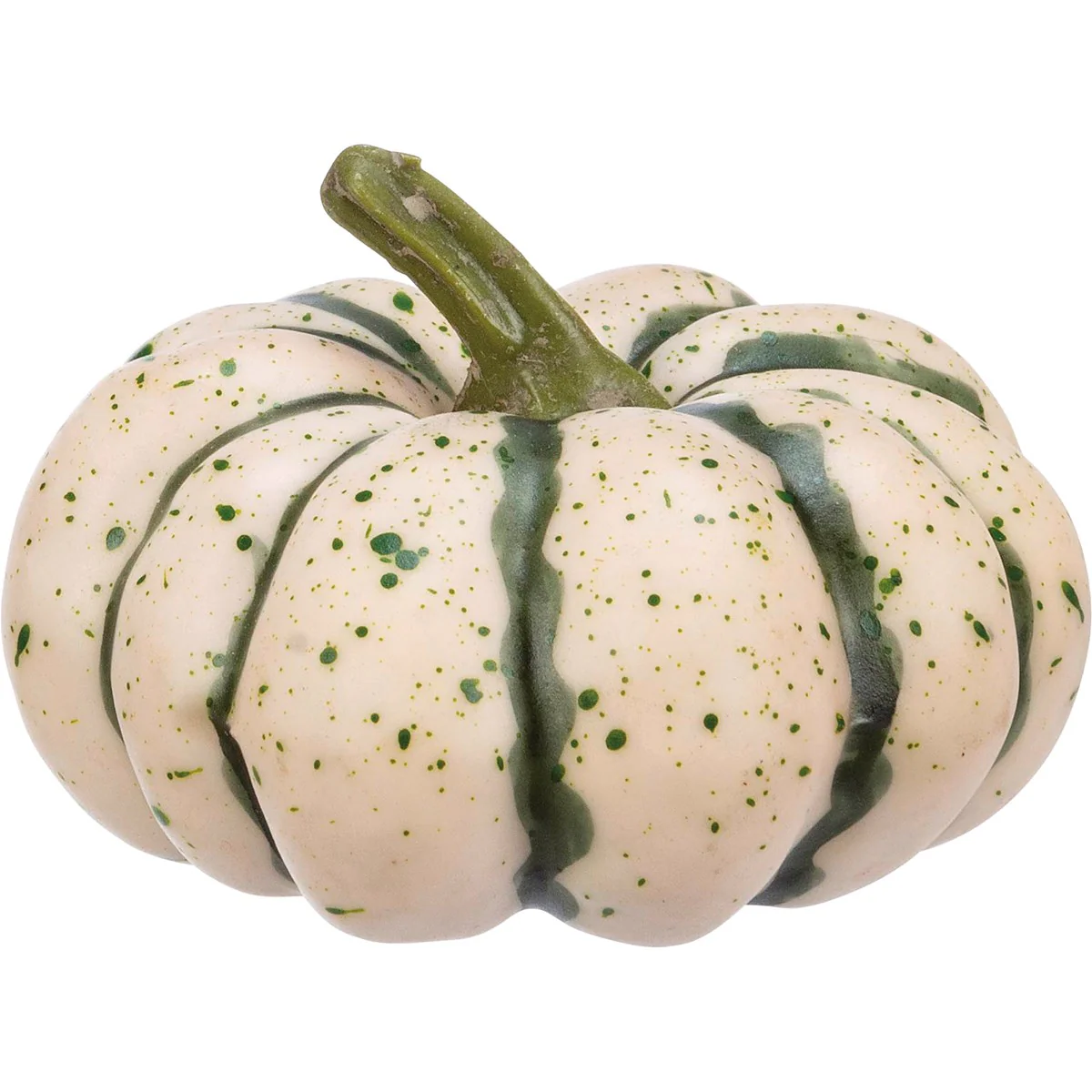 Set of 5 Green and White Mix Faux Pumpkin Set - Image 6