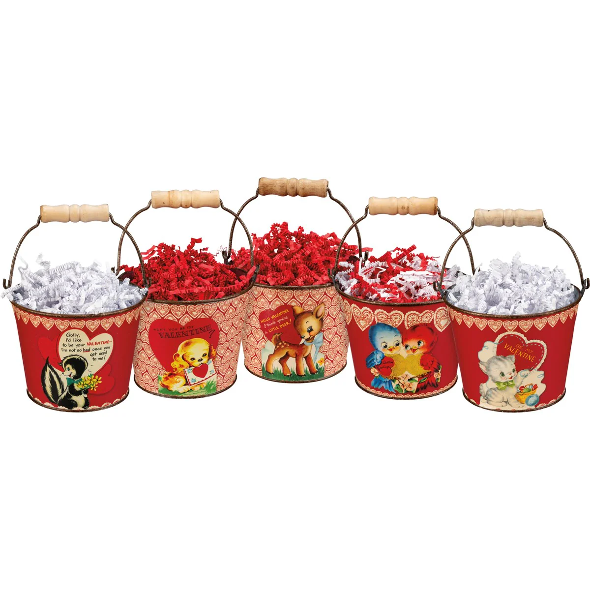 Set of 5 My Valentine Buckets