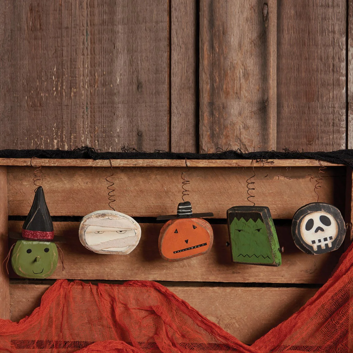 Set of 5 Spooky Halloween Ornament Set - Image 2