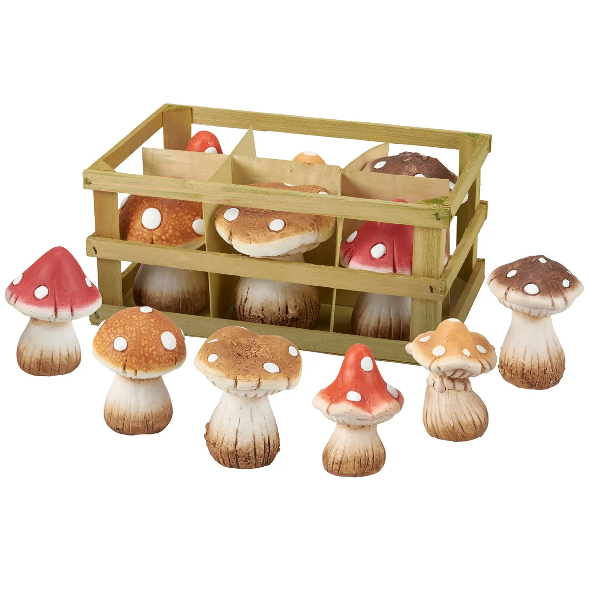 Surprise Me Sale 🤭 Set of 6 Assorted Mushrooms Figurines 4.25" - Image 3
