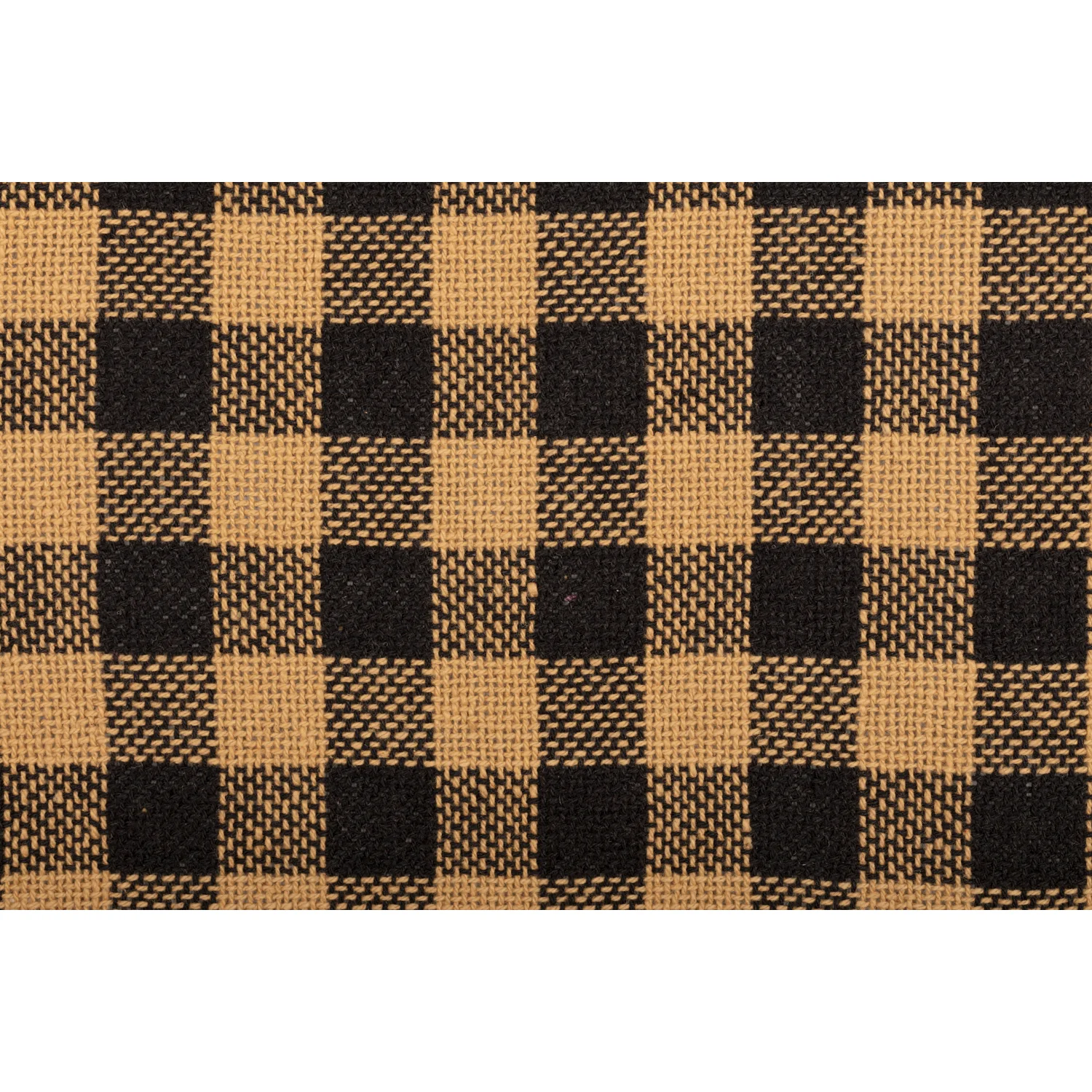 Set of 6 Burlap Black Check Fringed Placemat - Image 4