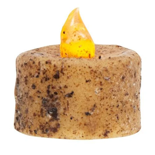 ๐ Set of 6 Burnt Ivory LED Tealights - Image 2