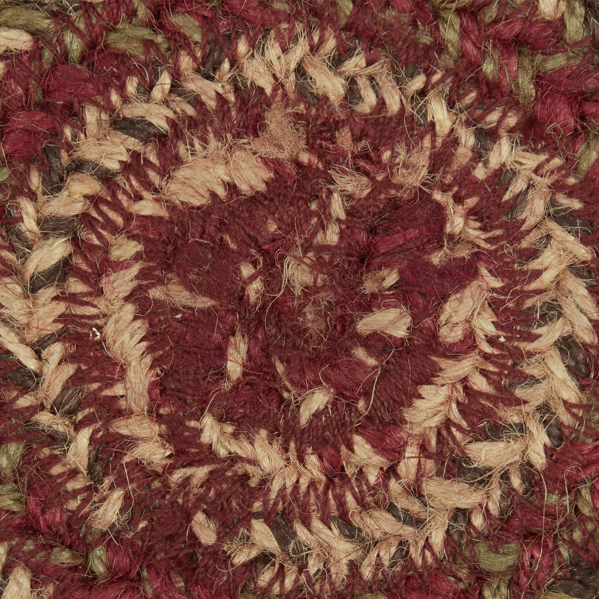 Set of 6 Cider Mill Burgundy Jute Coasters Set of 6 - Image 6